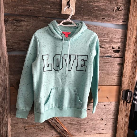 MIKK Athletica Tops - MIKK Athletica size Large Light turquoise hooded sweatshirt